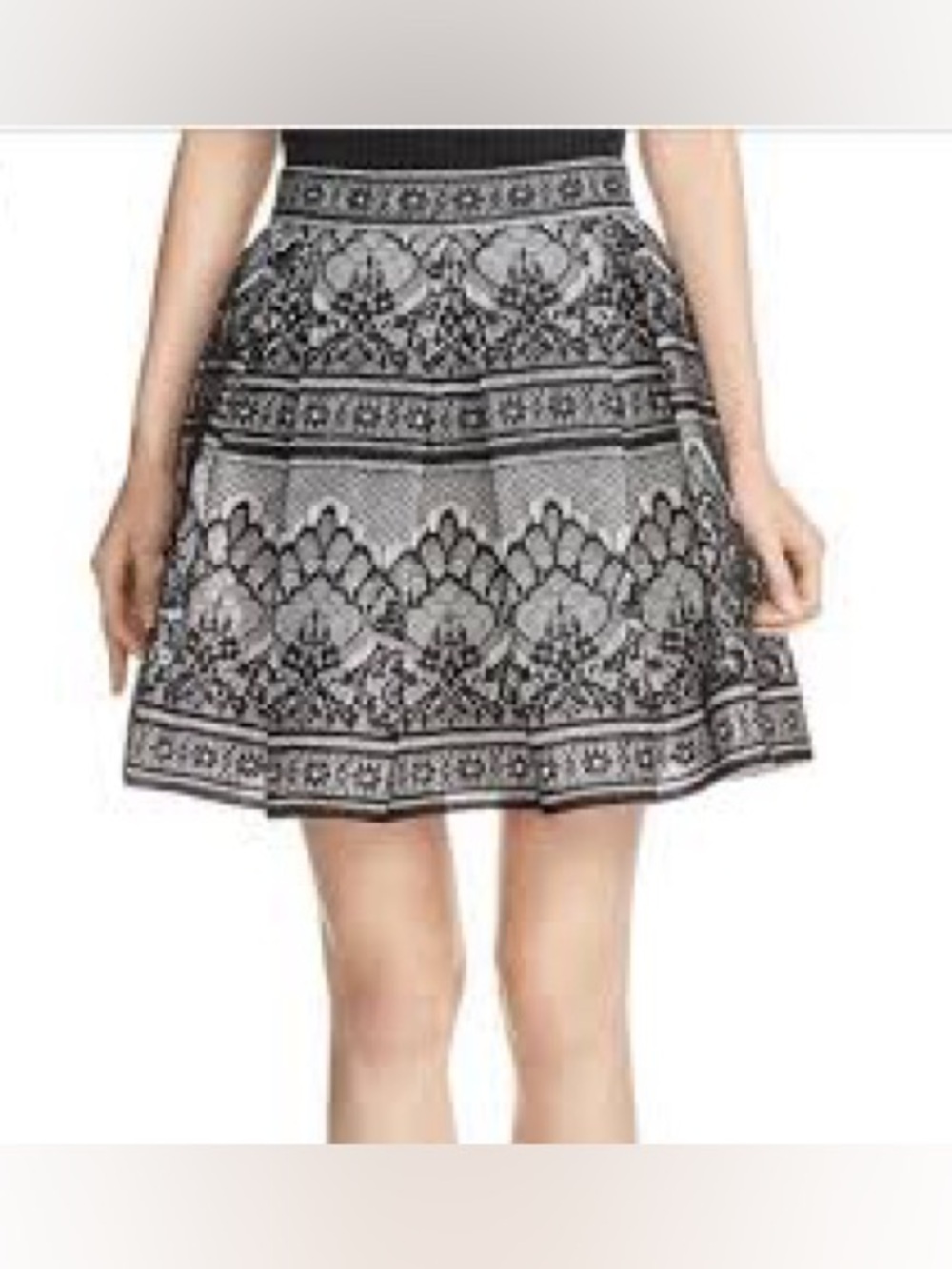 Maje Pleated Lace Mini Skirt NWOT